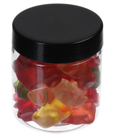 Pohli 75 ml PET jar transparent with black plastic lid 30 pieces