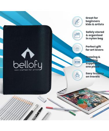 Bellofy 72 Pack Drawing Kit with 100 Sheets Drawing Pad | Art Supplies for Adults & Kids | Complete Drawing Set for Beginners | Ideal Drawing Kit for Kids 9-12 - Buy Online on SooperMarket.com
