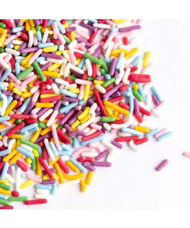 Sweets Indeed - Sprinkles - Natural Rainbow Sprinkles - No Artificial Colors or Flavors - Gluten-Free Color Sprinkles for Baking - Sprinkle Mix - Cake Sprinkles - Cupcake and Cake Topper - 5.5 ounces