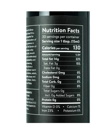 100% Pure Cold Pressed Styrian Pumpkin Seed Oil - Prostate Health, Hair Growth, Non GMO - Made in Austria (500ml) - Buy Online on SooperMarket.com