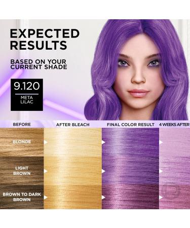L'Oreal Paris Preference Meta Vivids Lilac 9.120 Hair Colour Kit - Semi-Permanent 2-in-1 Bleach & Colour - 1 Count - Buy Online on SooperMarket.com