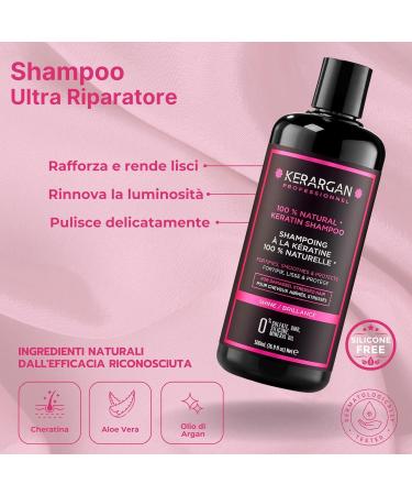 Ultra Repairing Keratin Shampoo & Mask Duo - Nourishing Sulfate-Free Treatment for Damaged Hair - Kerargan 2x16.9 Fl oz - Buy Online on SooperMarket.com