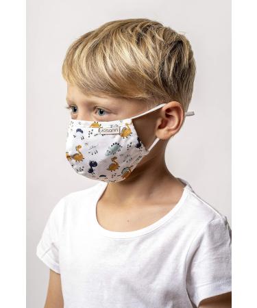 Osann Kids Face Mask - Pack of 2 with 5 Filters | Cute Dino Design for Safe & Comfortable Wear - Buy Online on SooperMarket.com