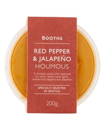 Booths Red Pepper & Jalape o Houmous 200g