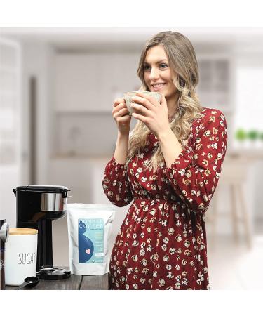 Mommee Coffee Half Caf Ground Low Acid Organic Coffee - Smooth Caramel Flavor - Medium Grind for Drip - 11 oz Pack of 1 - Buy Online on SooperMarket.com