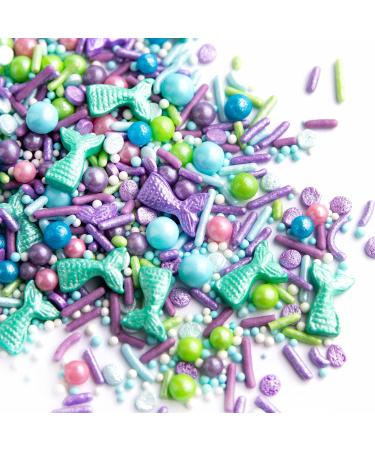 Sweets Indeed - Sprinkles - Mermaid Sprinkles - Cake Sprinkles - Gluten-Free Sprinkles for Baking - Cupcake and Cake Topper - Sprinkle Mix - Sprinklefetti - 6.5 ounces