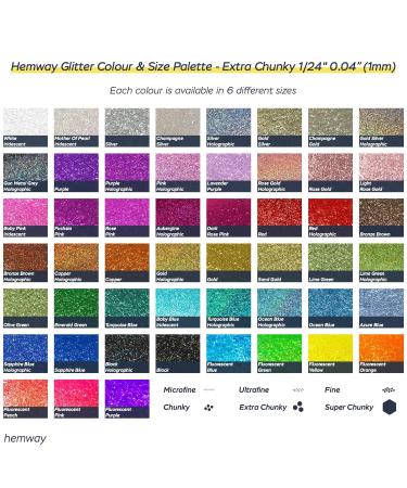 Hemway Extra-Chunky Glitter 100g - Cosmetic Safe Dark Rose Pink 1mm | Buy Internationally - Buy Online on SooperMarket.com