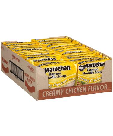 Maruchan Ramen Creamy Chicken Flavor, 3 Oz, Pack of 24 3 Ounce (Pack of 24) Creamy Chicken