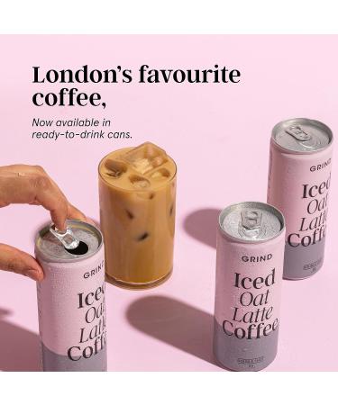 Grind Iced Coffee Oat Latte Ready-To-Drink Cold Brew Coffee 12 x 250ml Refreshing Medium Roast With A Double Shot of Espresso The Perfect Caffeine Boost Iced Oat Latte 250 ml (Pack of 12) - Buy Online on SooperMarket.com