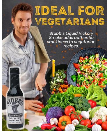 Stubbs Hickory Liquid Smoke for Cooking (148ml x 2) - Vegan Seasoning with Recipe Leaflet | Gluten-Free Liquid Smoke for Flavoring | Perfect for Vegetarians - Buy Online on SooperMarket.com