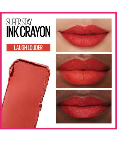 Maybelline Super Stay Ink Crayon Lipstick - Matte Longwear - Laugh Louder 0.48oz - Buy Online on SooperMarket.com