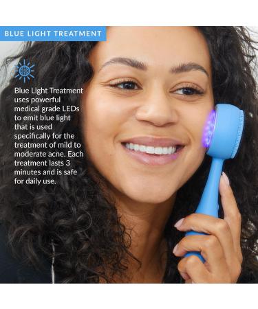 PMD Clean Acne - Smart Facial Cleansing Device with Silicone Brush & Blue Light Treatment for Acne - Waterproof & SonicGlow Technology - Buy Online on SooperMarket.com