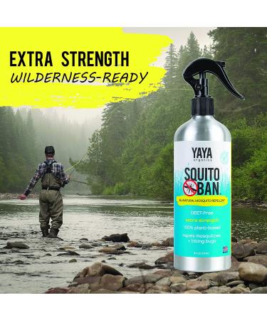 Squito Ban 16oz - Yaya Organics All-Natural Bug Spray | Proven Effective & Family Friendly | Deet-Free Mosquito Repellent - Buy Online on SooperMarket.com