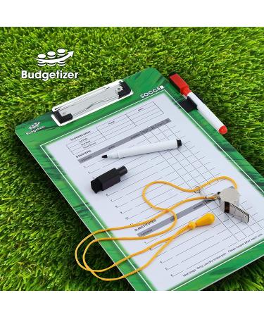 Coach's Clipboard Bundle: Dry Erase Board with Whistle & Markers - Double Sided for Soccer Coaching - Buy Online on SooperMarket.com