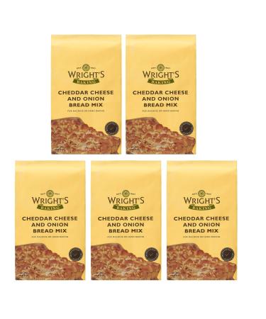 wright's | cheddar and onion bread mix 5X500g | Simply Add Oil and Water | For Machine or Hand Baking | Suitable for Vegetarians