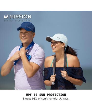 MISSION Cooling Performance Hat - Unisex Baseball Cap | Instant-Cooling Fabric | Adjustable Fit | White - Buy Online on SooperMarket.com