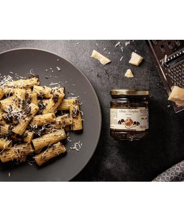 TerraSanpietrese Italian Black Truffle Sauce with Champignon Mushrooms & Black Olives - 180g (Pack of 1) - Buy Online on SooperMarket.com