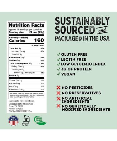 Shipetaukin Fonio African Supergrain 28oz - Gluten Free, Vegan, Non-GMO - Quick Cooking Whole Grain Substitute for Rice, Couscous, Quinoa - 1.75lb Pack - Buy Online on SooperMarket.com