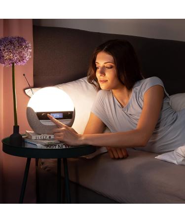 Buy Lumie Bodyclock Luxe 700FM - Light Alarm Clock with FM Radio Bluetooth Speaker & Low Blue Light | International Shipping Available - Buy Online on SooperMarket.com