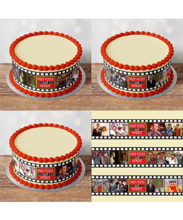 Only Fools & Horses Pre Cut Edible Cake Film Strip x 3 Wrap Fondant Cake Topper Decoration