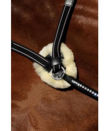 Tysons Breeches 5 Point Breastplate - Halla Lambskin Rhinestone Glitter Leather Black with Martingale for Thoroughbreds - International Shipping Available - Buy Online on SooperMarket.com