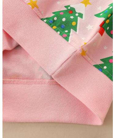 Girls Cotton Sweatshirt | Long Sleeve Casual Jumper for Toddler | Age 2-3 Years | Christmas Trees | Kids T-Shirt - Buy Online on SooperMarket.com