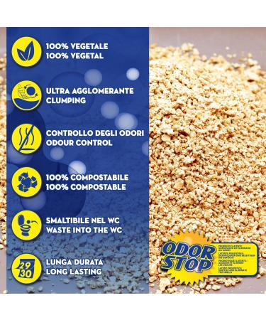 Buy Croci Eco Clean Probiotic Cat Litter 10L - Biodegradable Clumping & Toilet Flushable | 100% Vegetable Anti-Smell 3.8kg - Buy Online on SooperMarket.com