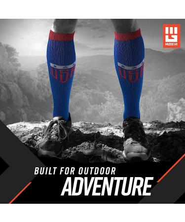 MudGear Premium Compression Socks - USA & Canada Editions | Run, Hike, Trail Compression, Recovery Medium - Patriot Design - Buy Online on SooperMarket.com