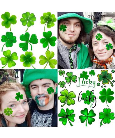 48 PCS FANRUI 3D Shamrock Temporary Tattoos - Saint Patrick's Day Party Favor for Kids & Adults - Lucky Green Four Leaf Clover Decals - Buy Online on SooperMarket.com