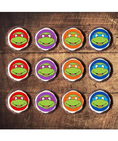 24 Ninja Turtle Cupcake Toppers Theme #1 Edible Ninja Turtle Cake Topper Ninja Turtles Birthday Decorations Ninja Turtle Cake Toppers Ninja Cake Decorations Ninja Turtle Party - Buy Online on SooperMarket.com