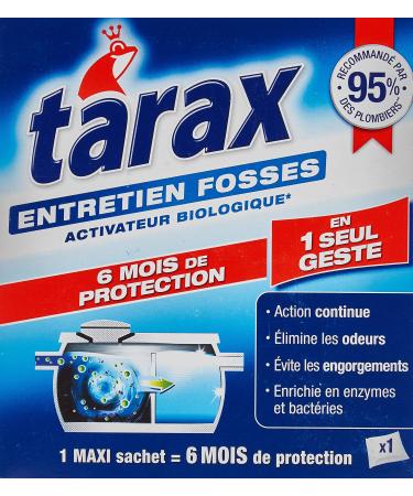 TARAX - Septic Tank Treatment 6 Months - Eliminates Bad Odours & Prevents Enclosures - Enzyme and Bacteria Based Septic Tank Activator - Continuous Action - 1 Maxi Sachet