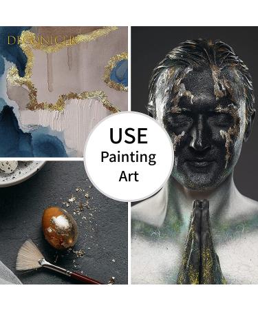 DECONICER 300pcs Imitation Gold Leaf Sheets for Resin - 3 Multi-Color Gold Foil Sheets (Gold Silver Rose Gold) - Ideal for Art Crafts, Resin Painting, Furniture Decoration - 3.15x3.35 inches - Buy Online on SooperMarket.com