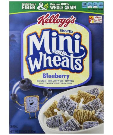 Kellogg's Frosted Mini Wheats Bite Size Blueberry Muffin 15.5-ounce (Pack of 4)