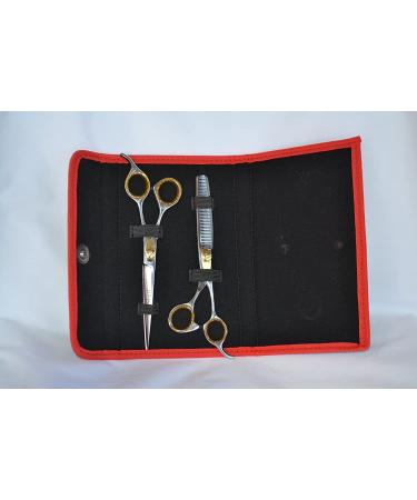 Sharf Gold Touch Pet Grooming Shear Kit - 7.5 Inch Straight & 6.5 Inch 42-Tooth Thinning Scissors - Buy Online on SooperMarket.com