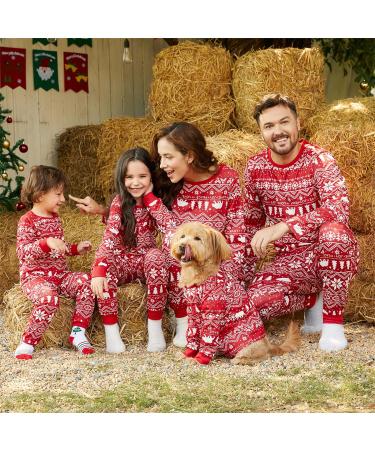 PatPat Family Christmas PJs | Reindeer & Snowflake Matching Sets for Couples & Kids | Red Sleepwear Set - Kids 4-5 Years - Buy Online on SooperMarket.com