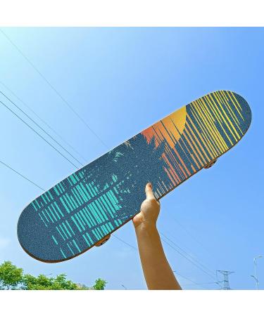 Biekaya Beach Palm Trees Skateboard Grip Tape 33 x 9 | Anti-Skid Sandpaper for Longboards | Easy Apply Bubble-Free Griptape - Buy Online on SooperMarket.com