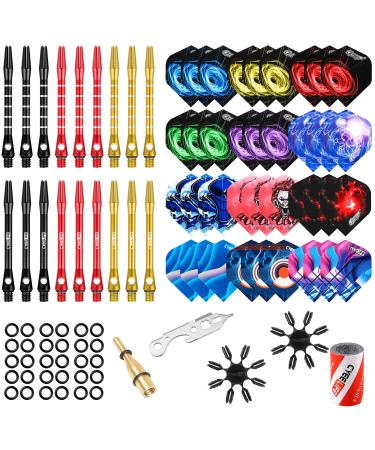 CyeeLife-Dart Accessories Set with Flights,Shafts,Sharpener and Tools,4 Different Accessories kit Optional