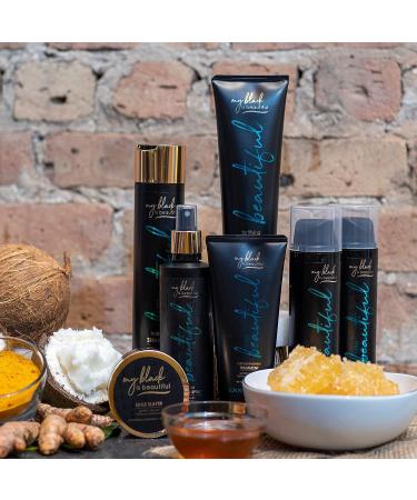 Black is Beautiful Curly Hair Kit - Shampoo, Conditioner, Hair Mask, Detangling Spray - Sulfate & Paraben Free with Honey, Coconut Oil, Turmeric - Buy Online on SooperMarket.com