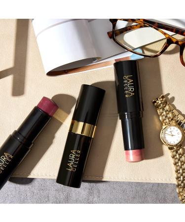 Laura Geller Italian Marble Blush Stick in Pink Fiore - Cream Finish Cheek Makeup - Buy Online on SooperMarket.com