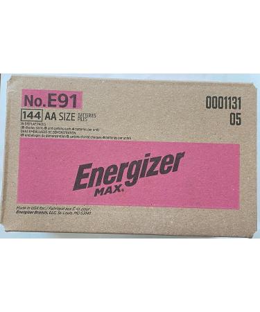 Energizer Max E91 AA Batteries - Case of 144 - Premium Quality Made in the USA | International Shipping Available - Buy Online on SooperMarket.com