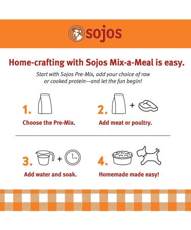 Sojos Mix-A-Meal Pre-Mix Natural Dehydrated Dog Food 8lb Grain-Free Formula (1 Pack) - Buy Online on SooperMarket.com
