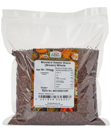 Old India Mustard Seeds Black (Brown) Whole 750 g 750g