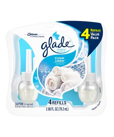 Glade Plugins Scented Oil Air Freshener Refill - Clean Linen - 2.68 oz - 4 ct