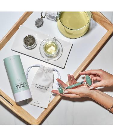Buy Mint Green Tea Jade Crystal Facial Roller | Best Facial Massage Tool for Radiant Skin - Buy Online on SooperMarket.com