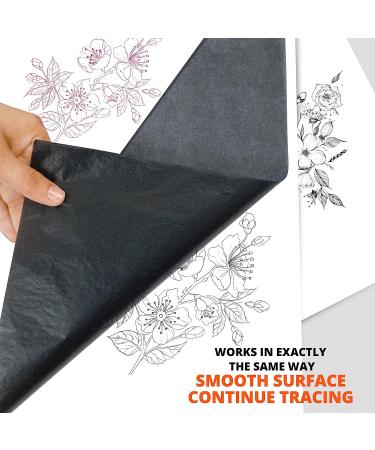Paperzoid 30-Pack Carbon Paper for Tracing Patterns and Sketches - 8.5x11 Inches (A4 Size) Black - Premium Quality - Buy Online on SooperMarket.com