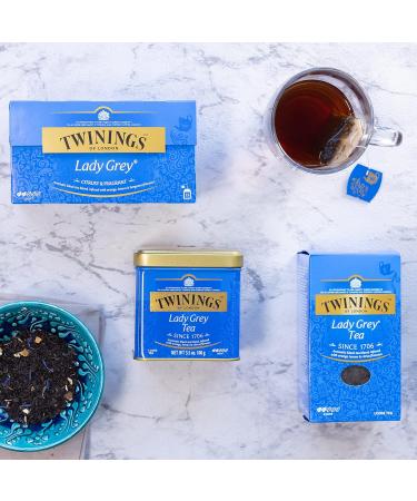 Buy Twinings Lady Grey Loose Tea Tin - 100g Black Tea Blend with Orange Lemon Peel & Bergamot Aroma | International Shipping - Buy Online on SooperMarket.com