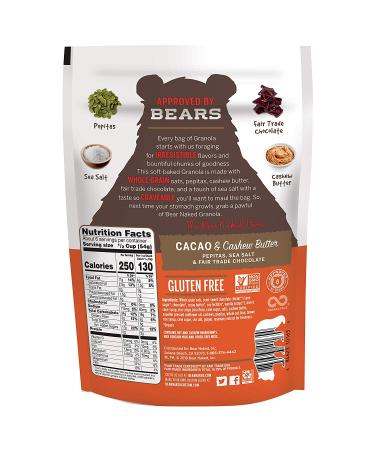 Granola Bear Naked Cacao Cashew Butter - Non-GMO  Fair-Trade  Gluten-Free (3 Pack) - 11oz - Buy Online on SooperMarket.com