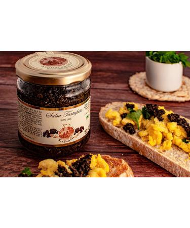 TerraSanpietrese Italian Black Truffle Sauce with Champignon Mushrooms & Black Olives - 180g (Pack of 1) - Buy Online on SooperMarket.com
