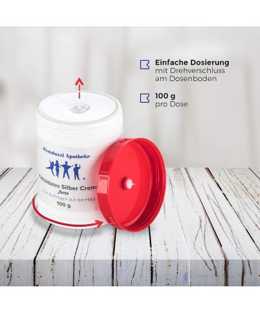High-Quality Colloidal Silver Cream Forte - Double Concentration (100g) | Proven Recipe from Pestalozzi Pharmacy - International Shipping Available - Buy Online on SooperMarket.com