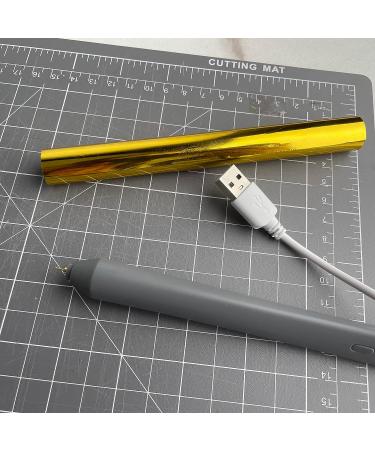 SUNMAIO Heat Foil Pens with 4 Size Metal Tips & 1pc Heat Activated Foil Roll Sets for Card Making Scrapbooking Tools All in One Kits Drawing Pen USB Powered DC5V Foil Quill Starter Kits  Gray - Buy Online on SooperMarket.com